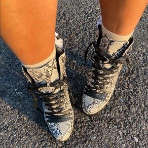 Snake Print Boots